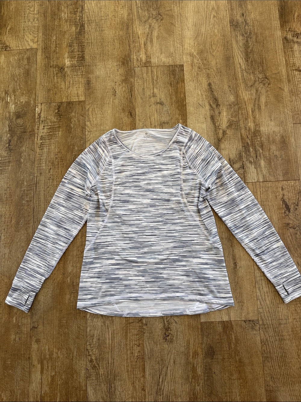 Talbots Heathered Long-Sleeve Scoop Neck Tee